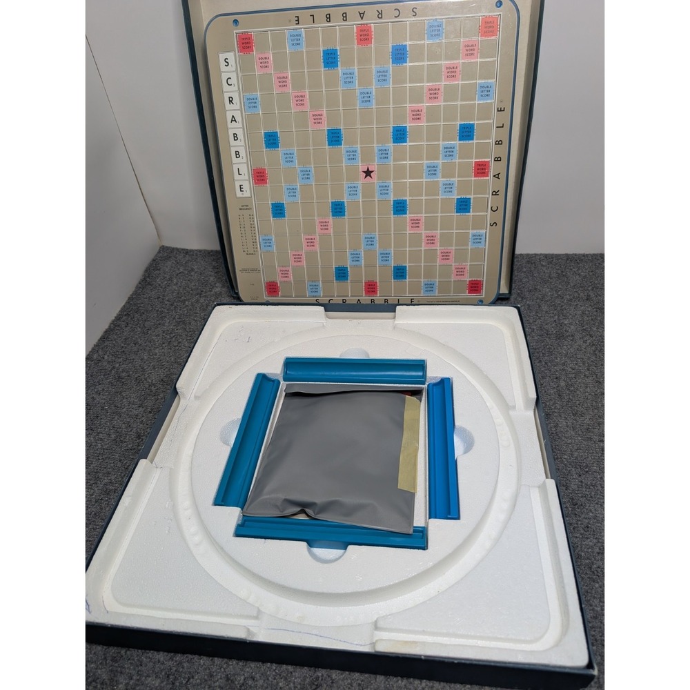 Scrabble Game Deluxe Turntable Edition 1977 Selchow & Righter VTG Complete‎